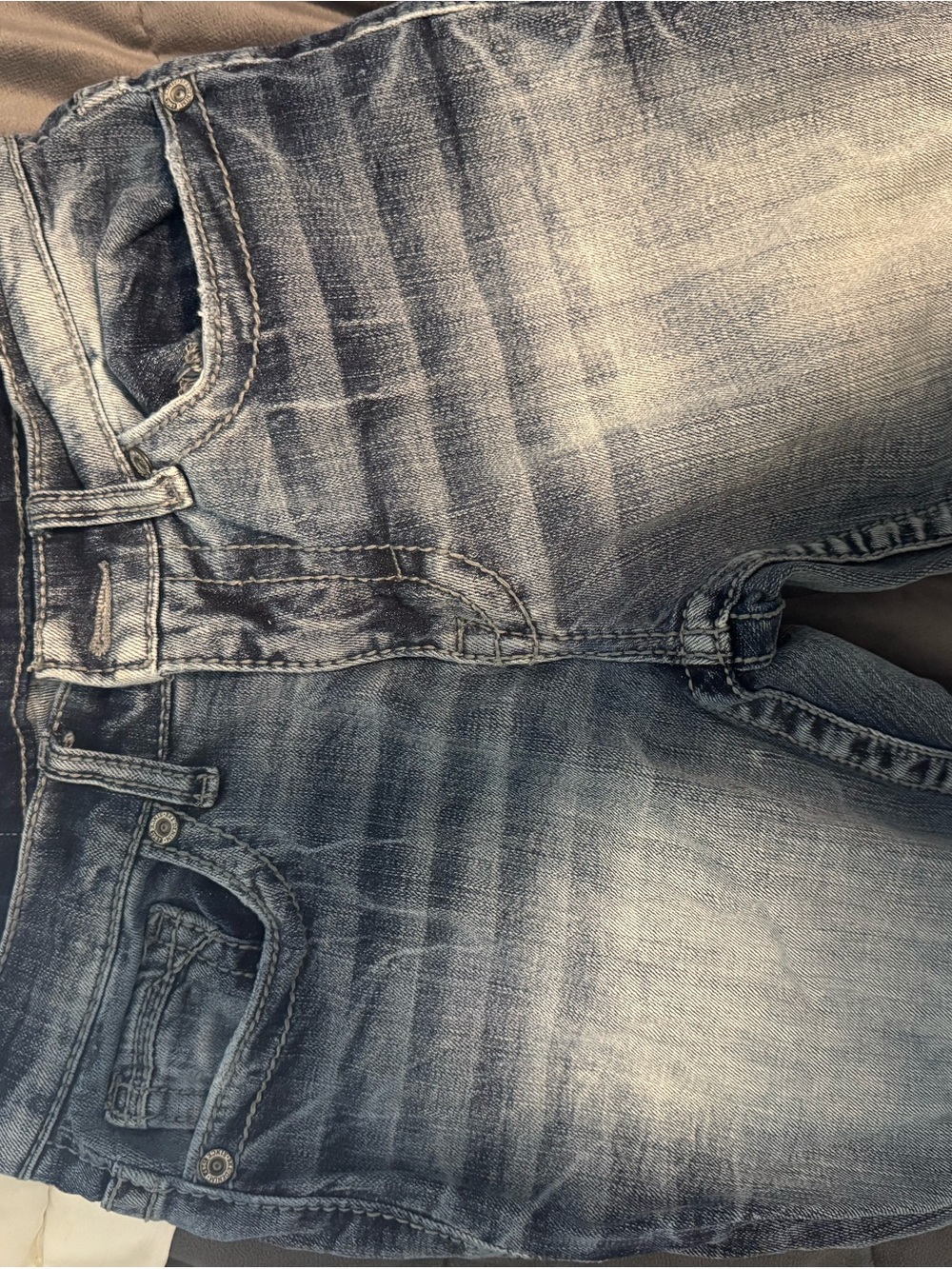 BKE Men's Faded Blue Slim Straight Jeans